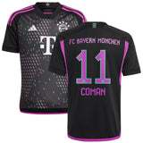 FC Bayern adidas Away Shirt 2023-24 - Kids with Coman 11 printing - Kit Captain