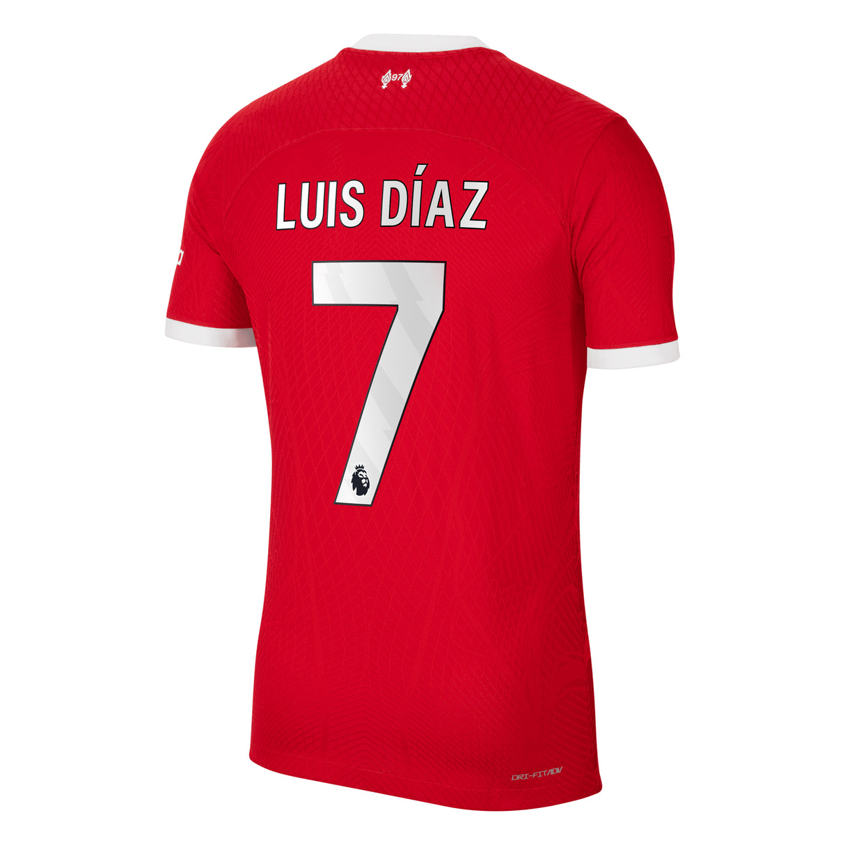 Liverpool Nike Home Dri Fit Adv Match Shirt - 2023-24 with Luis Dí­az 23 printing - Kit Captain