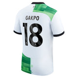 Liverpool Nike Away Stadium Shirt - 2023-24 with Gakpo 18 printing - Kit Captain