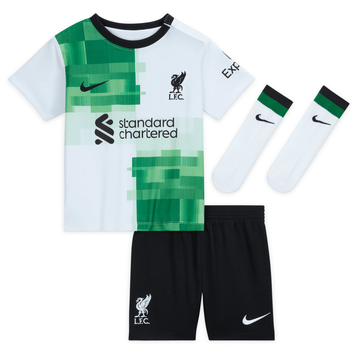 Liverpool Nike Away Stadium Kit - 2023-24 - Infant with Diogo J. 20 printing - Kit Captain