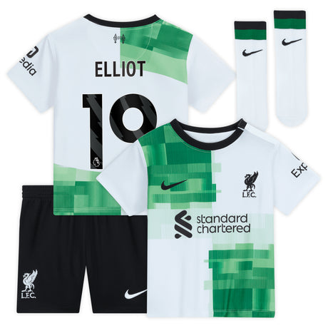 Liverpool Nike Away Stadium Kit - 2023-24 - Infant with Elliot 19 printing - Kit Captain