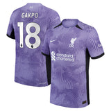 Liverpool Nike Third Dri-Fit Adv Match Shirt 2023-24 with Gakpo 18 printing - Kit Captain