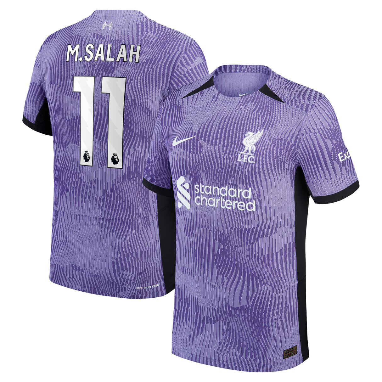 Liverpool Nike Third Dri-Fit Adv Match Shirt 2023-24 with M.Salah 11 printing - Kit Captain