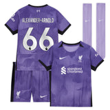 Liverpool Nike Third Stadium Kit 2023-24 - Little Kids with Alexander-Arnold 66 printing - Kit Captain