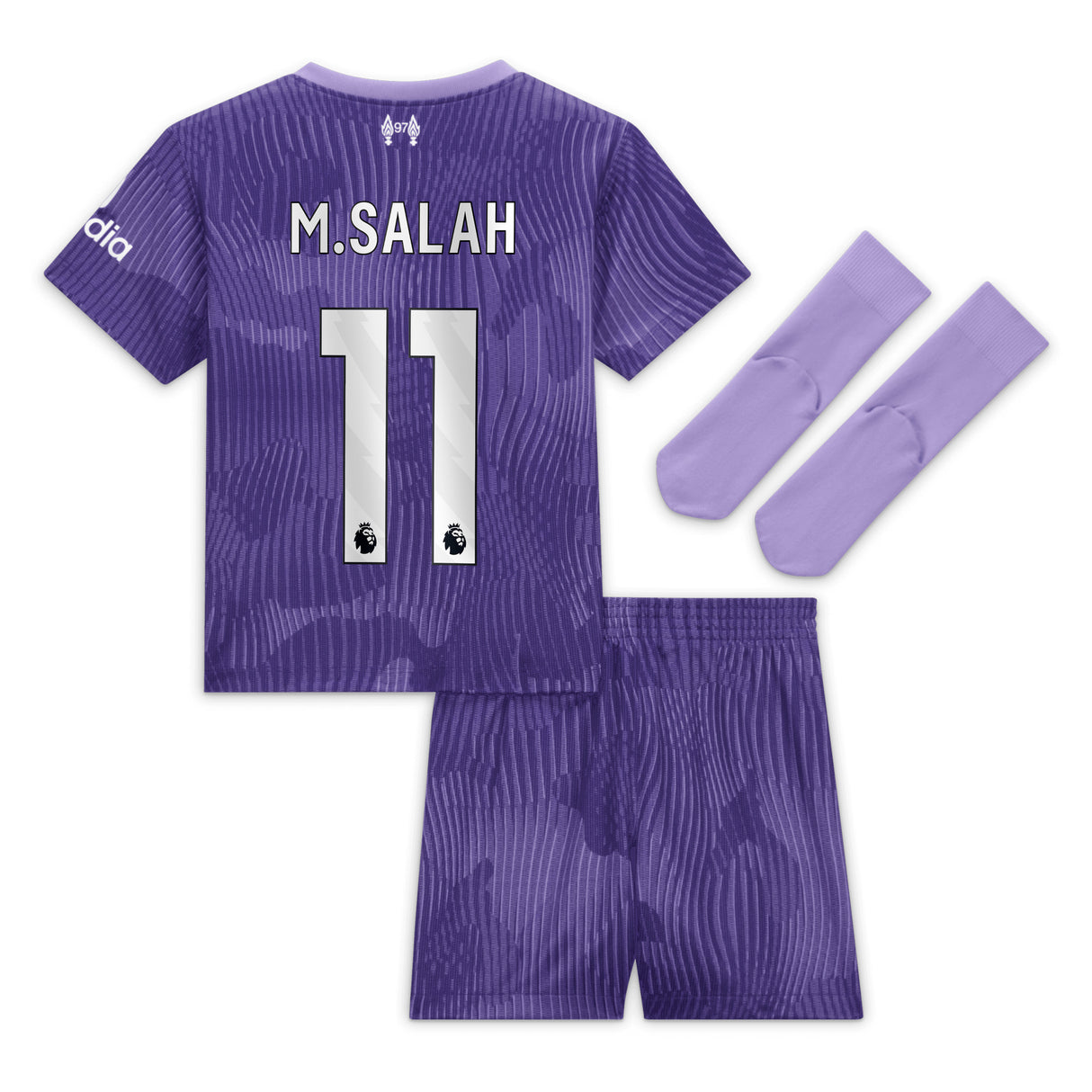 Liverpool Nike Third Stadium Mini Kit 2023-24 - Infant with M.Salah 11 printing - Kit Captain