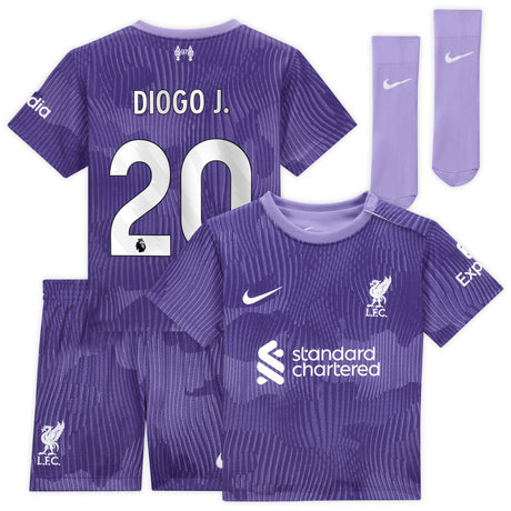 Liverpool Nike Third Stadium Mini Kit 2023-24 - Infant with Diogo J. 20 printing - Kit Captain