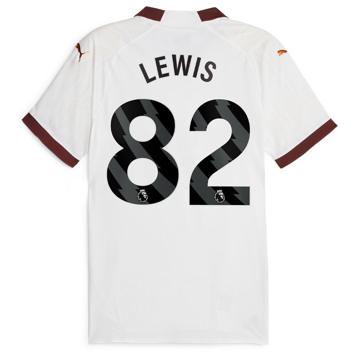 Manchester City Puma Away Authentic Shirt 2023-24 with Lewis 82 printing - Kit Captain