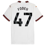 Manchester City Puma Away Authentic Shirt 2023-24 with Foden 47 printing - Kit Captain