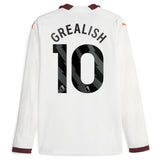 Manchester City Puma Away Shirt 2023-24 - Long Sleeve with Grealish 10 printing - Kit Captain