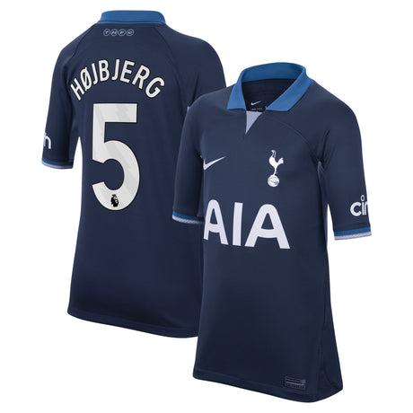 Tottenham Hotspur Nike Away Stadium Shirt 2023-24 - Kids with Højbjerg 5 printing - Kit Captain