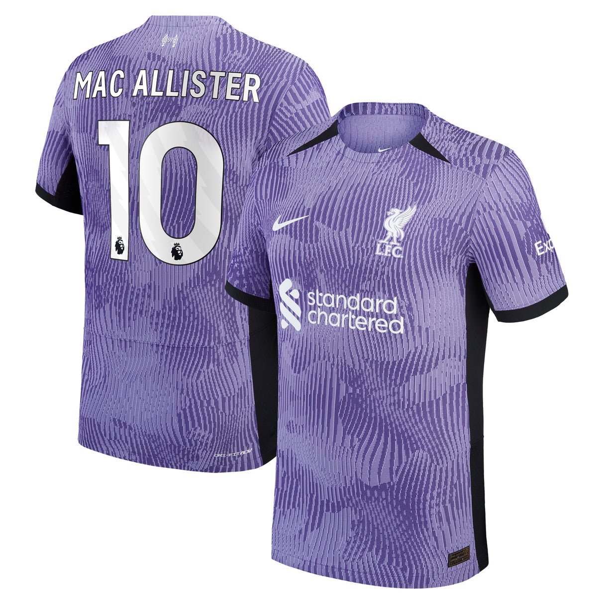 Liverpool Nike Third Dri-Fit Adv Match Shirt 2023-24 with Mac Allister 10 printing - Kit Captain