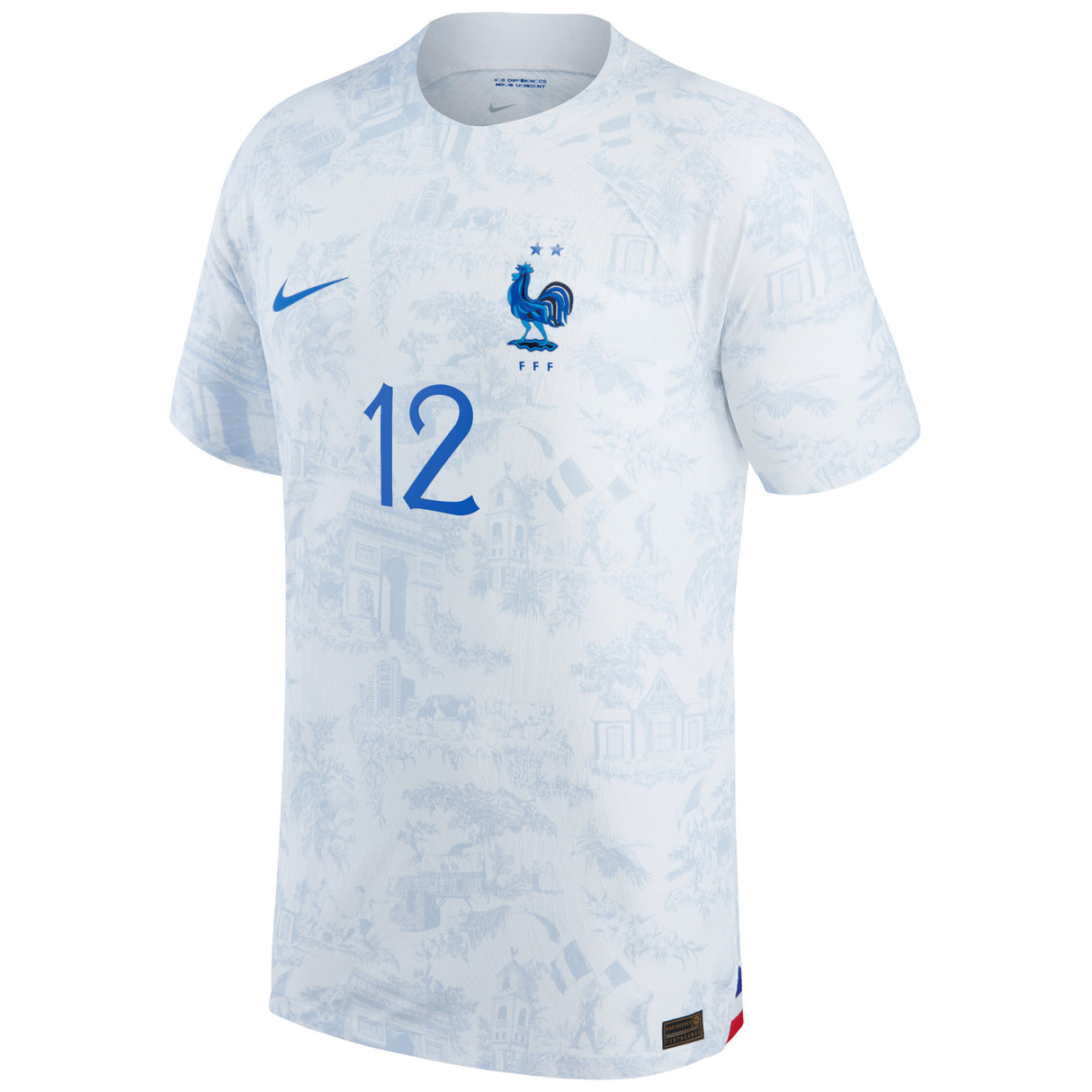 France Away Match Shirt 2022 - Randal Kolo Muani 12 - Kit Captain