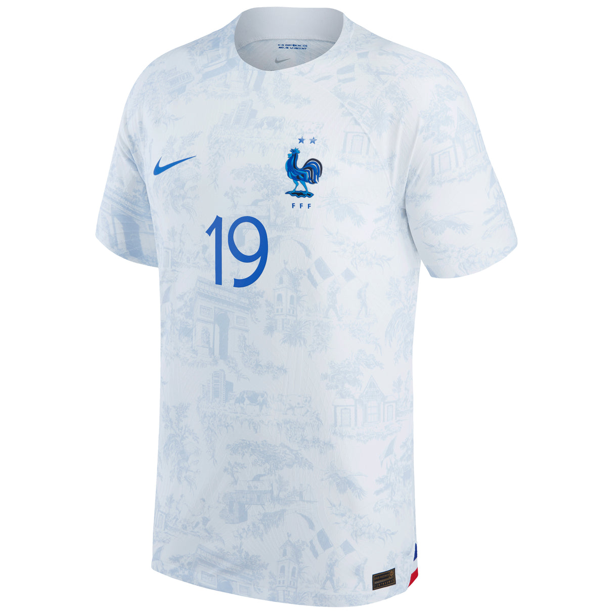 France Away Match Shirt 2022 with Kamara 19 printing - Kit Captain