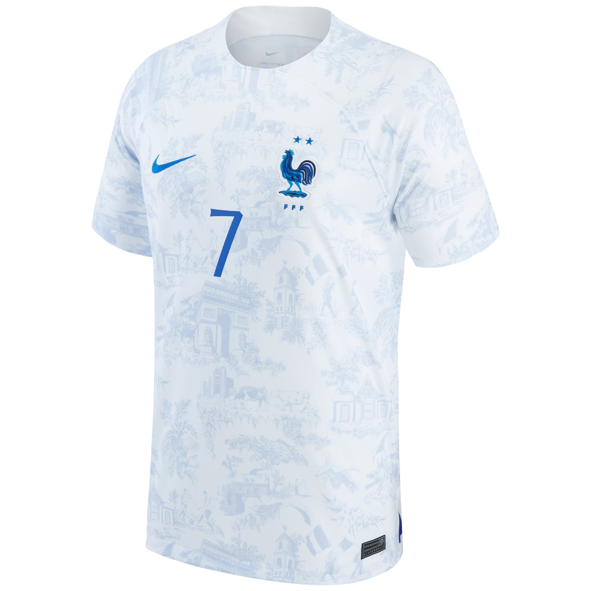 France Away Stadium Shirt 2022 - Kids - Antoine Griezmann 7 - Kit Captain