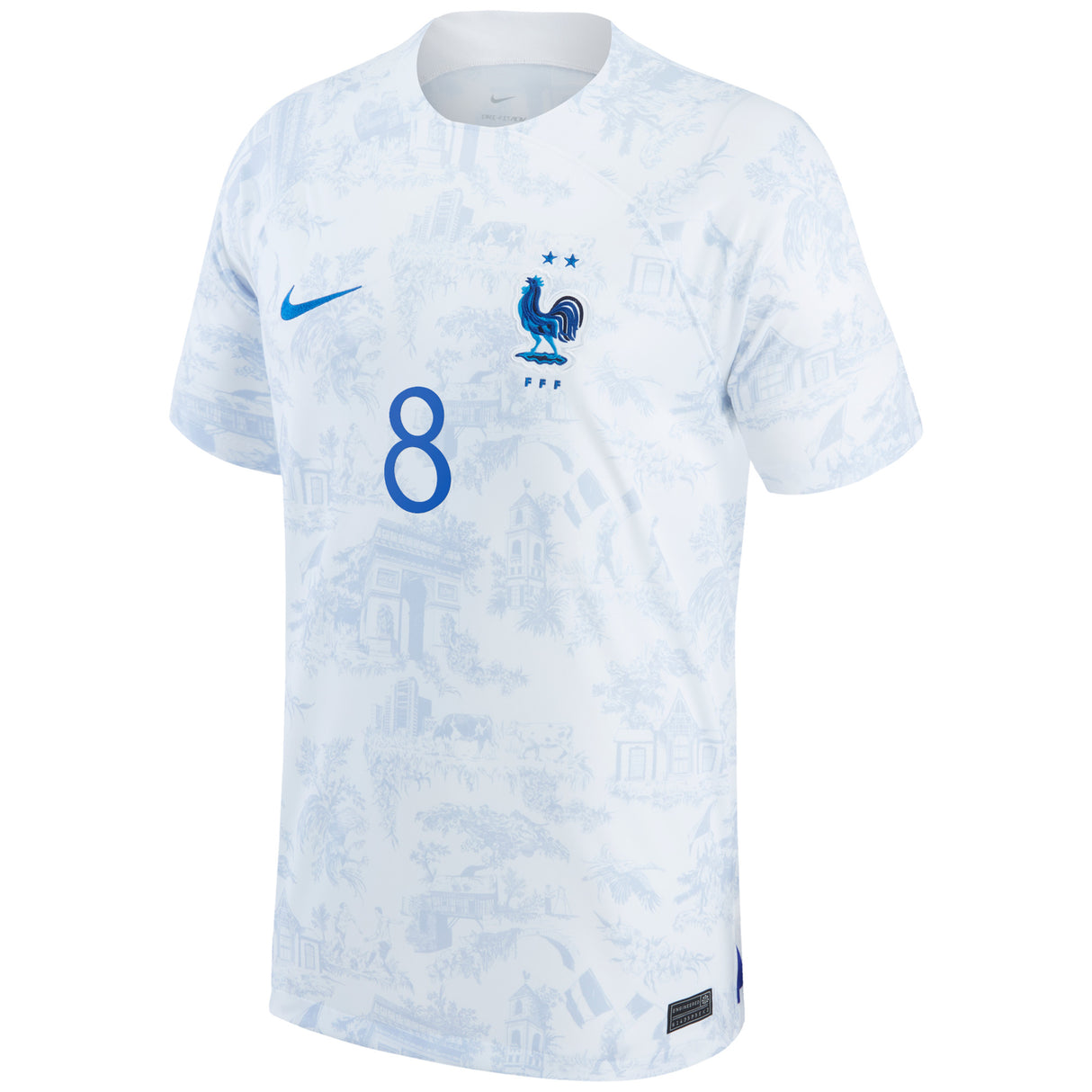 France Away Stadium Shirt 2022 - Kids - Aurélien Tchouameni 8 - Kit Captain