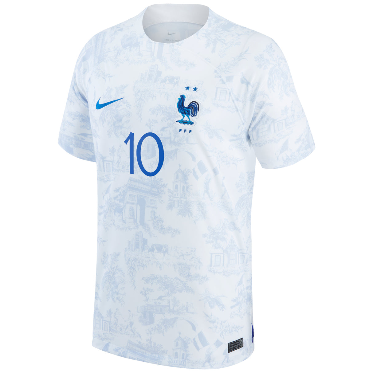 France Away Stadium Shirt 2022 - Kids - Kylian Mbappé 10 - Kit Captain