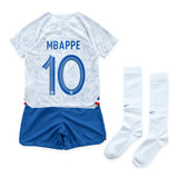 France Away Stadium Kit 2022 - Little Kids - Kylian Mbappé 10 - Kit Captain