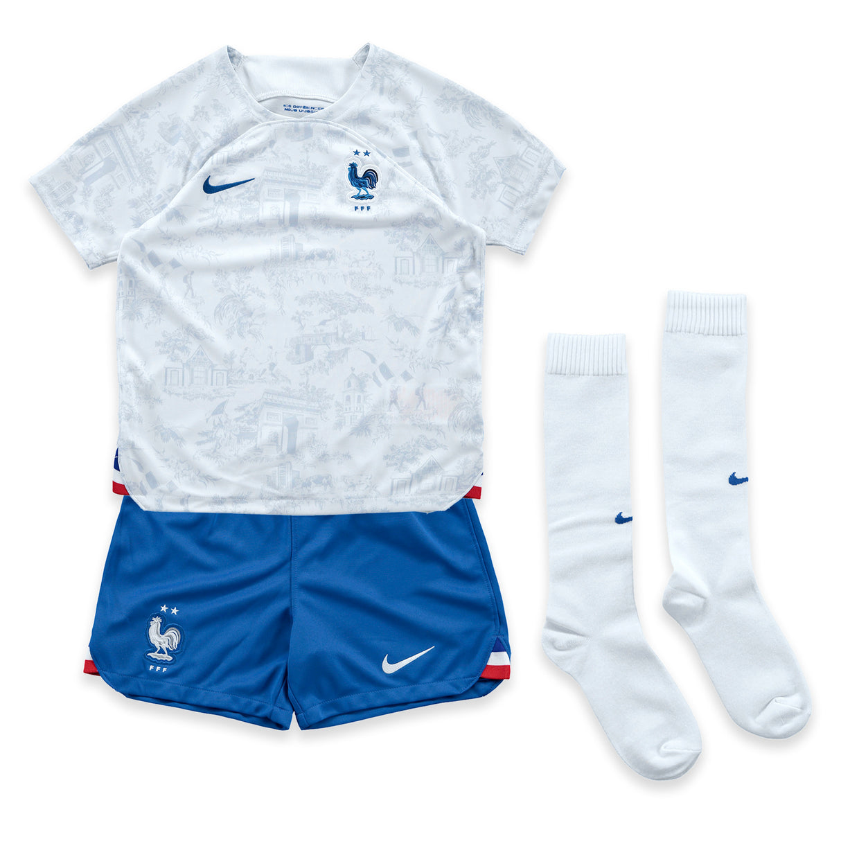 France Away Stadium Kit 2022 - Little Kids - Theo Hernández 22 - Kit Captain