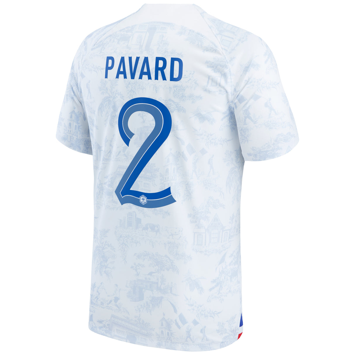 France Away Stadium Shirt 2022 - Benjamin Pavard 2 - Kit Captain