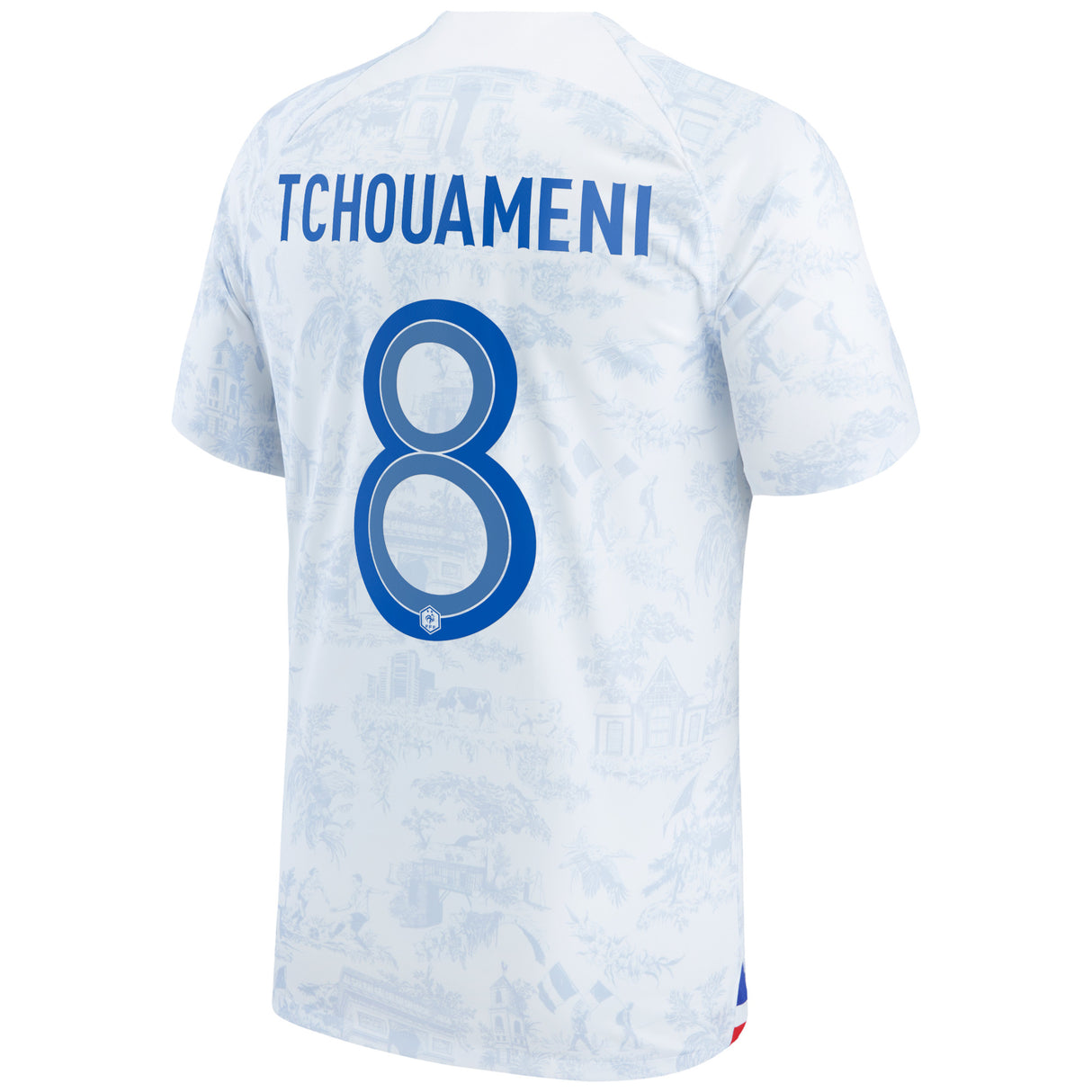 France Away Stadium Shirt 2022 - Aurélien Tchouameni 8 - Kit Captain