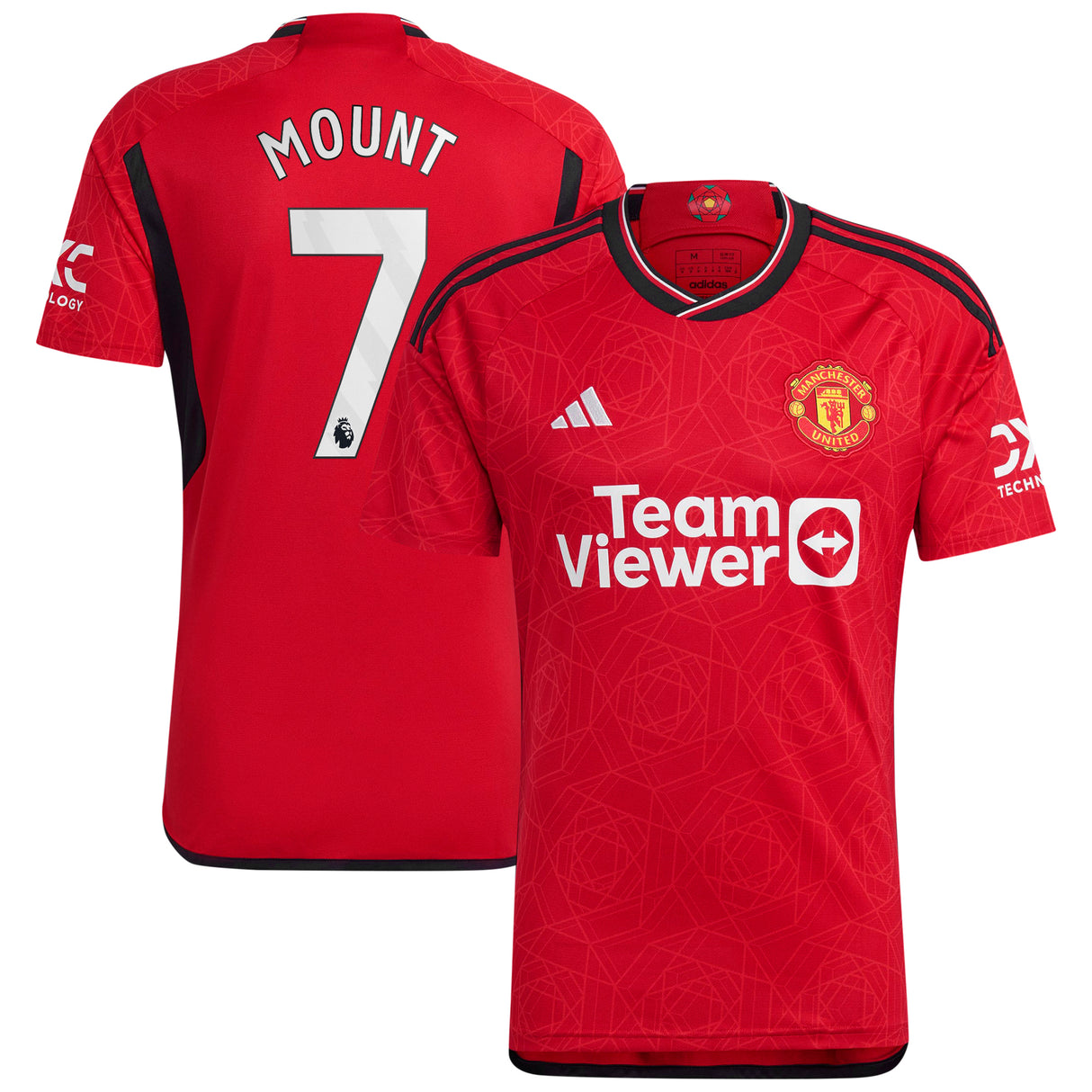 Manchester United EPL adidas Home Shirt 2023-24 - with Mount 7 printing - Kit Captain