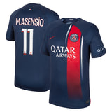 Paris Saint-Germain Nike Home Stadium Shirt 2023-24 with M.Asensio 11 printing - Kit Captain