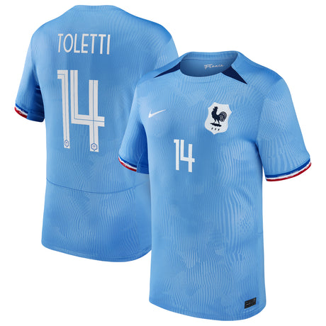 Maillot France Femme Nike Domicile Stadium 2023-24 - Homme avec flocage Toletti 14