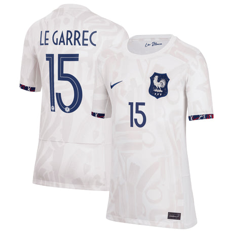 France Women Nike Away Stadium Shirt 2023-24 - Kids with Le Garrec 15 printing - Kit Captain