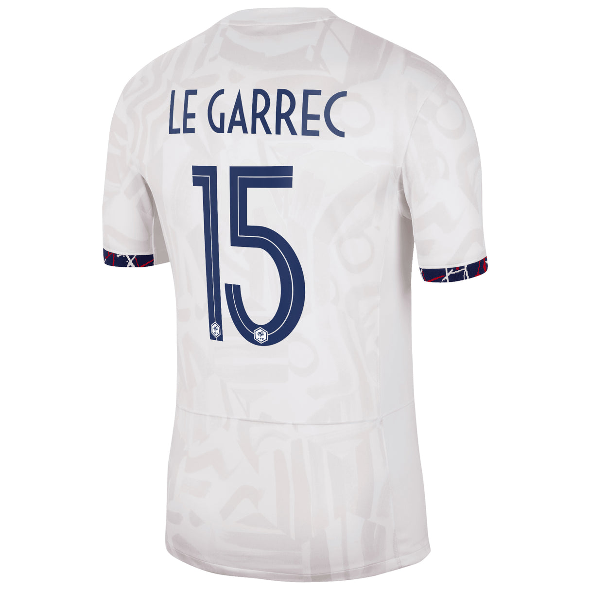 France Women Nike Away Stadium Shirt 2023-24 - Mens with Le Garrec 15 printing - Kit Captain