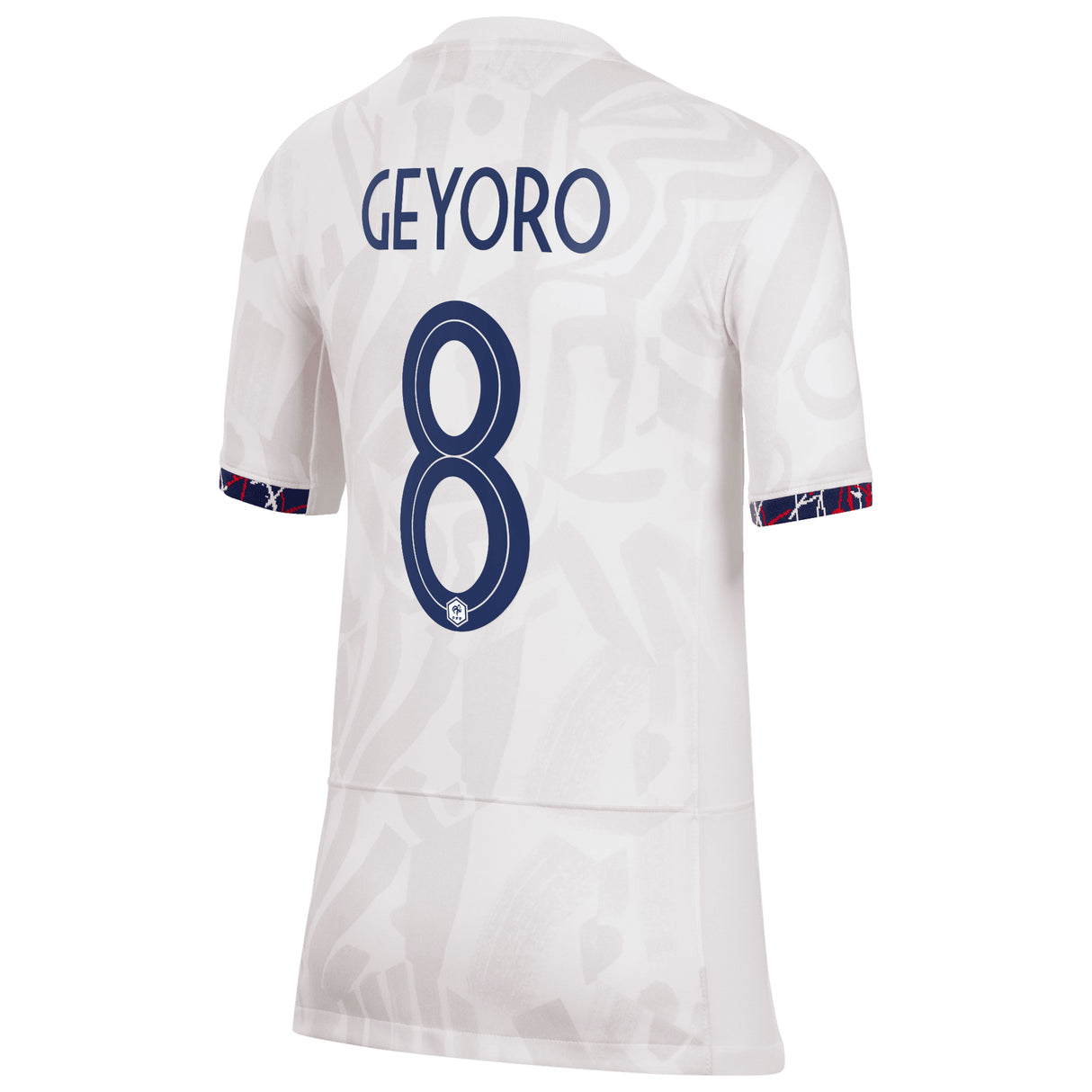 France Women Nike Away Stadium Shirt 2023-24 - Kids with Geyoro 8 printing - Kit Captain