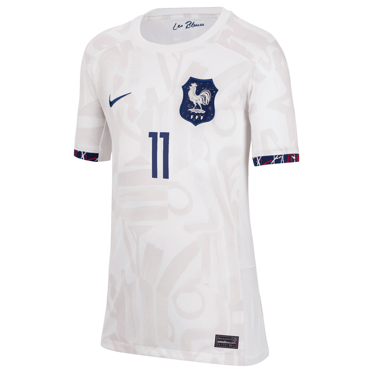 France Women Nike Away Stadium Shirt 2023-24 - Kids with Diani 11 printing - Kit Captain