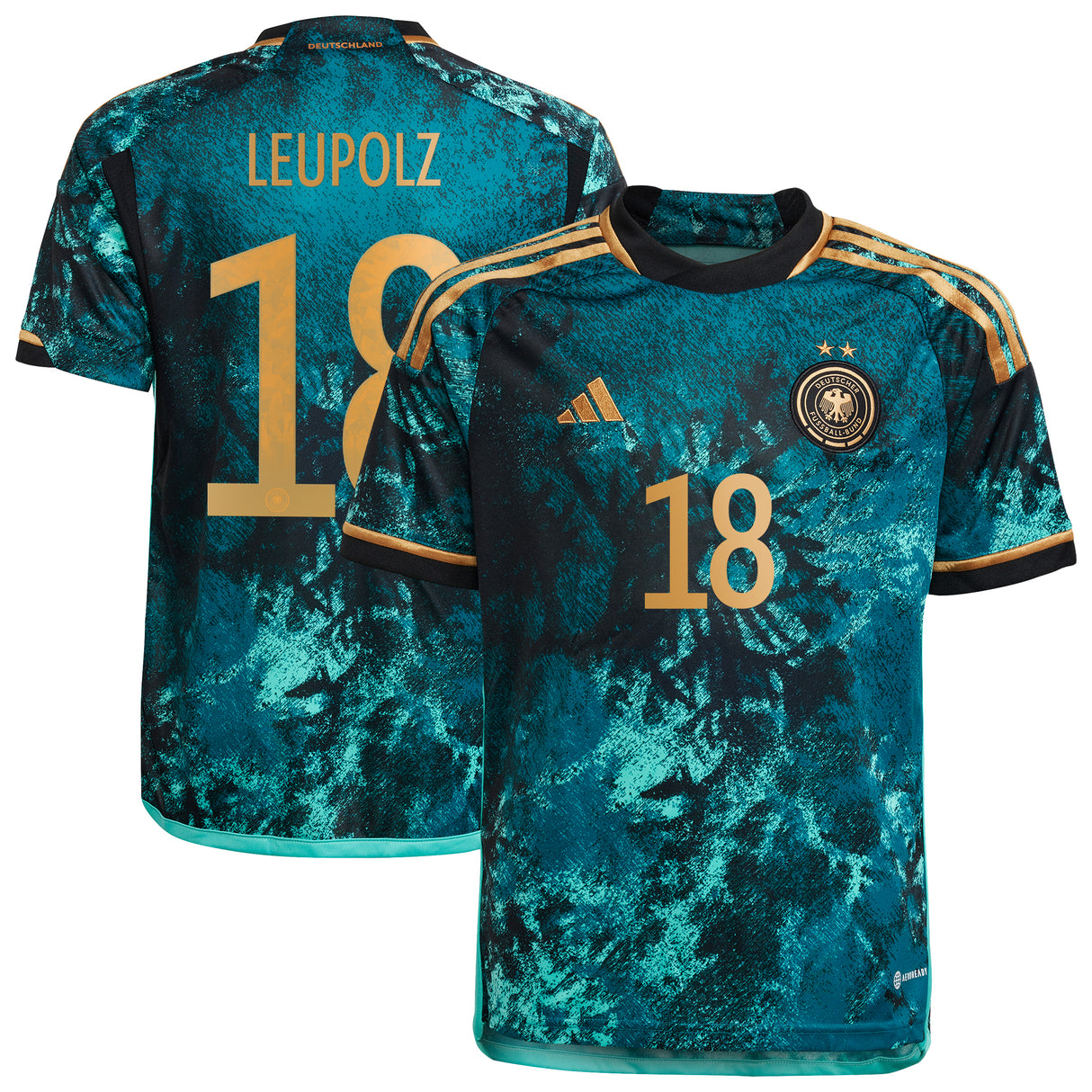 Germany Away Shirt 2023 - Kids with Leupolz 18 printing - Kit Captain