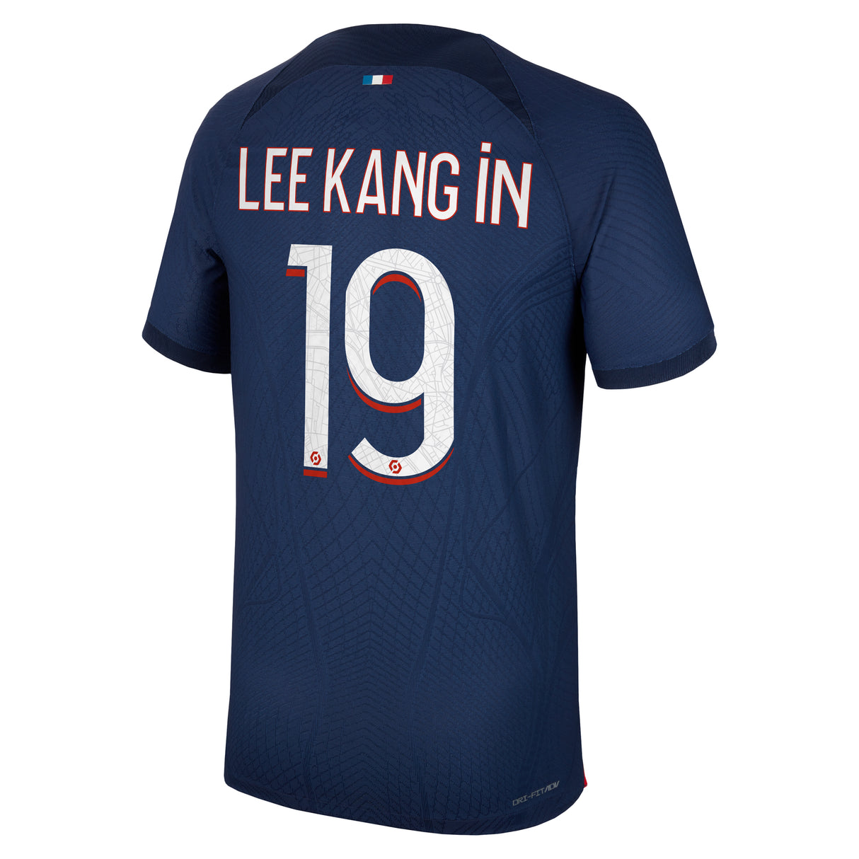 Paris Saint-Germain Nike Home Dri Fit Adv Match Shirt 2023-24 with Lee Kang In 19 printing - Kit Captain