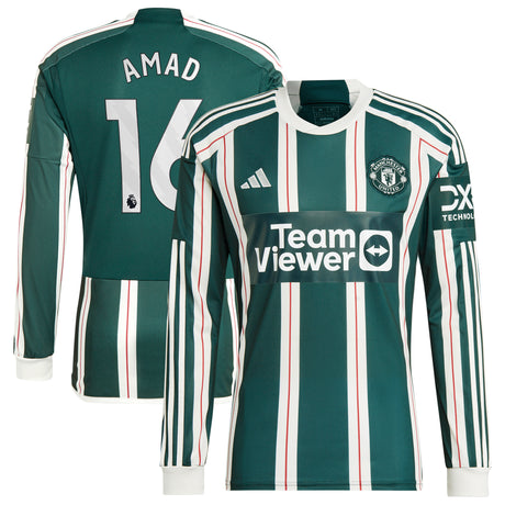 Maillot extérieur adidas EPL Manchester United 2023-24 - Manches longues - Avec flocage Amad 16