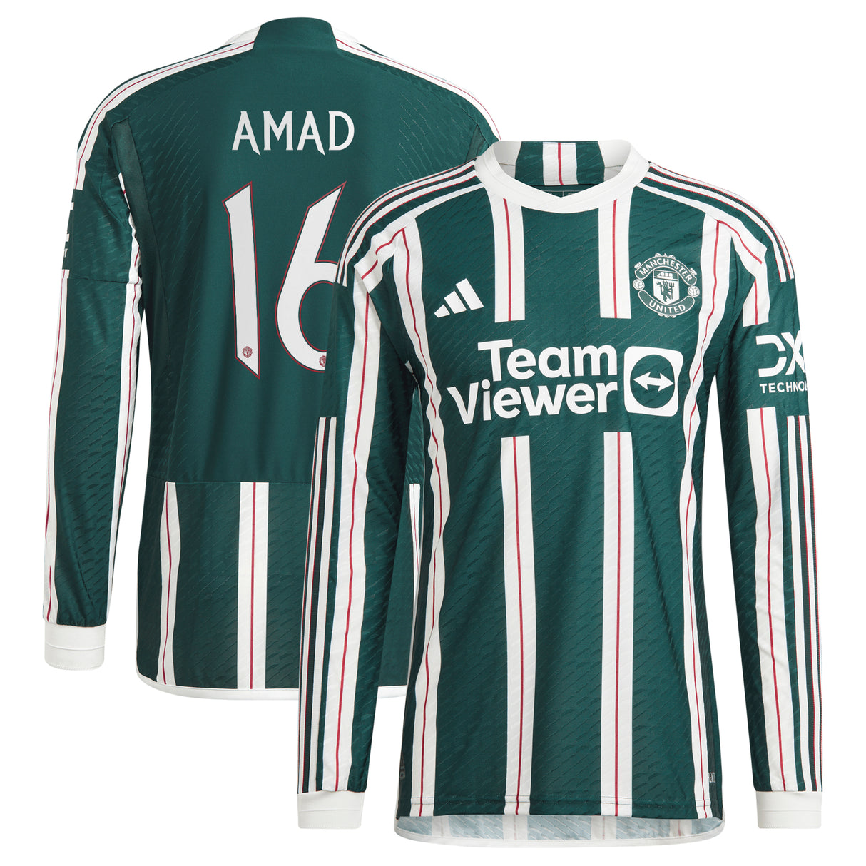 Manchester United Cup Away Authentic Shirt 2023-24 - Long sleeve with Amad 16 printing