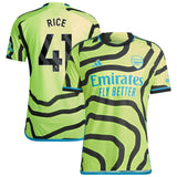 Arsenal adidas Away Authentic Shirt 2023-24 with Rice 41 printing - Kit Captain