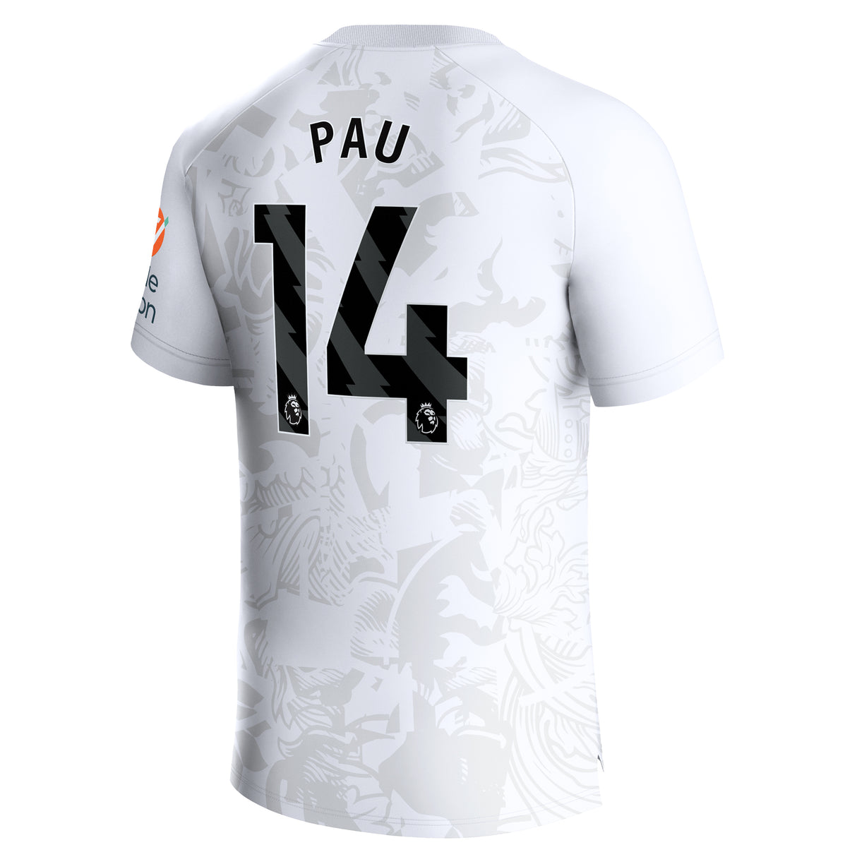 Aston Villa Away Shirt 2023-24 with Pau 14 printing - Kit Captain