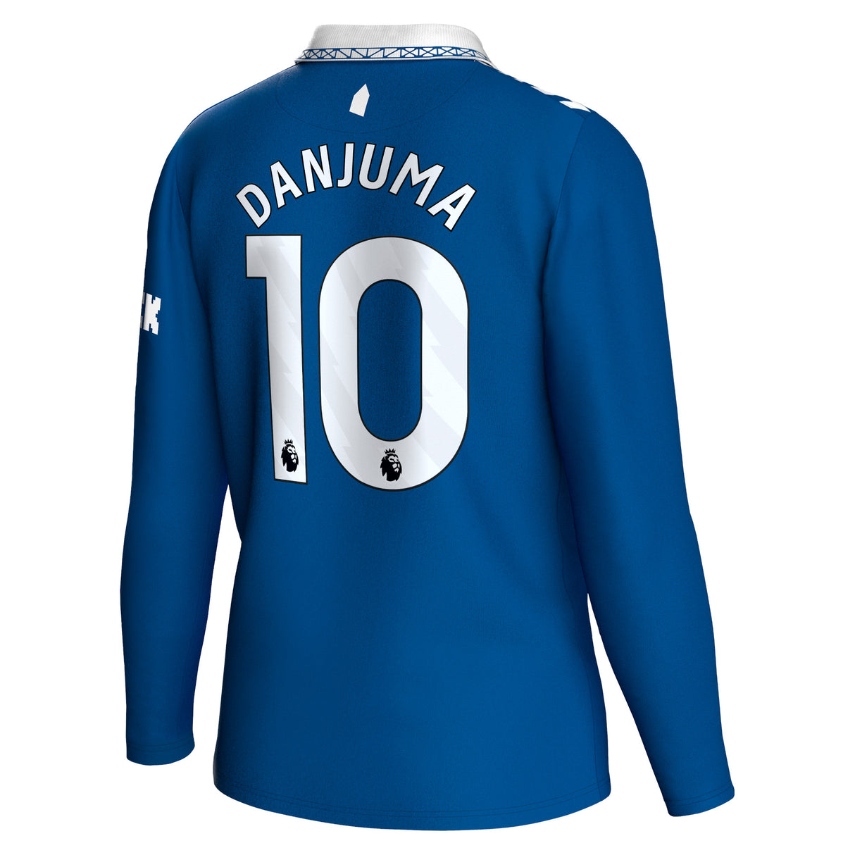 Everton Hummel Home Shirt 2023-24 - Long Sleeve with Danjuma 10 printing - Kit Captain