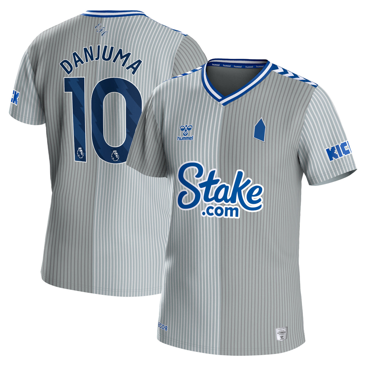 Everton Hummel Third Shirt 2023-24 with Danjuma 10 printing - Kit Captain