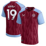 Aston Villa Castore Home Shirt 2023-24 - Kids with Diaby 19 printing - Kit Captain