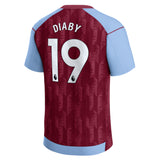 Aston Villa Castore Home Shirt 2023-24 - Kids with Diaby 19 printing - Kit Captain