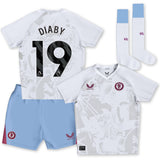 Aston Villa Castore Away Infant Kit 2023-24 with Diaby 19 printing - Kit Captain