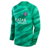 Paris Saint-Germain Nike Goalkeeper Long Sleeve Stadium Shirt 2023-24 - Kids with Arnau Tenas 80 printing - Kit Captain