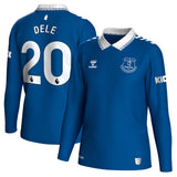 Everton Hummel Home Shirt 2023-24 - Long Sleeve - Kids with Dele 20 printing - Kit Captain