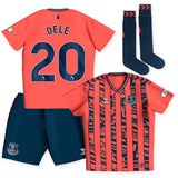 Everton Hummel Away Infant Kit 2023-24 with Dele 20 printing - Kit Captain