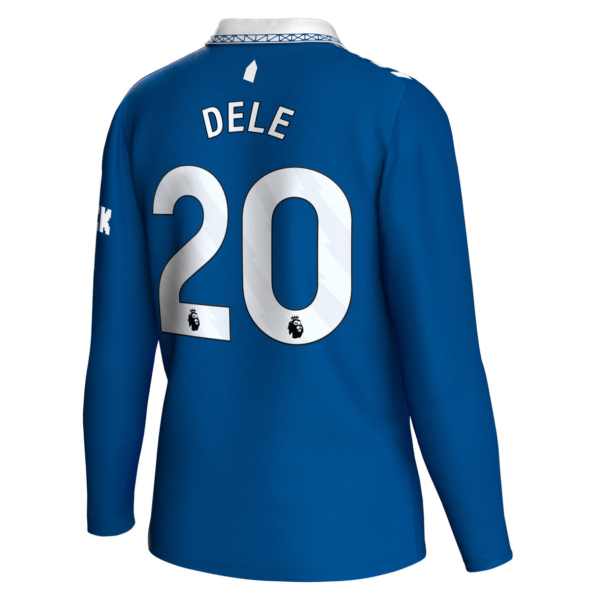 Everton Hummel Home Shirt 2023-24 - Long Sleeve with Dele 20 printing - Kit Captain