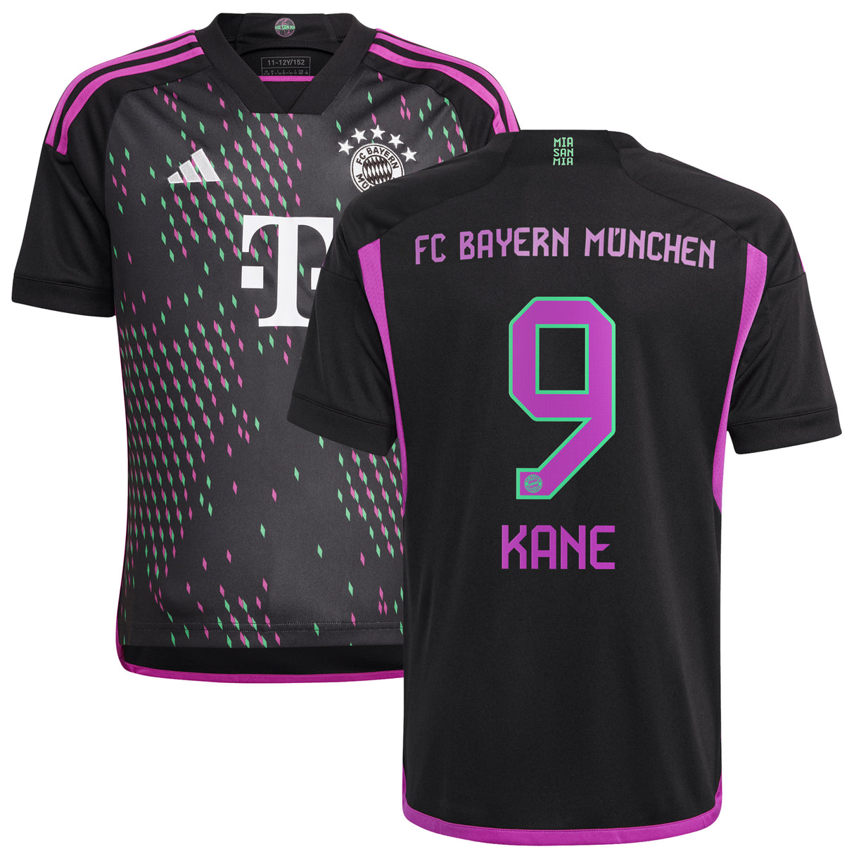 FC Bayern adidas Away Shirt 2023-24 - Kids - Harry Kane 9 - Kit Captain