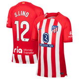 Maillot Atlético de Madrid Nike Domicile Stadium 2023-24 - Enfant avec flocage S.Lino 12