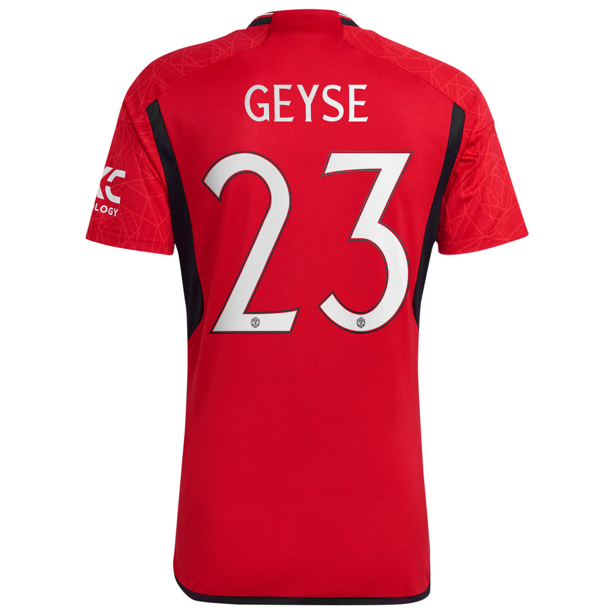 Manchester United Cup adidas Home Shirt 2023-24 - With Geyse 23 Printing - Kit Captain