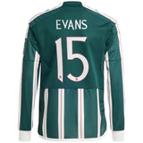 Manchester United Cup adidas Away Shirt 2023-24 - Kids - Long Sleeve - With Evans 15 Printing - Kit Captain